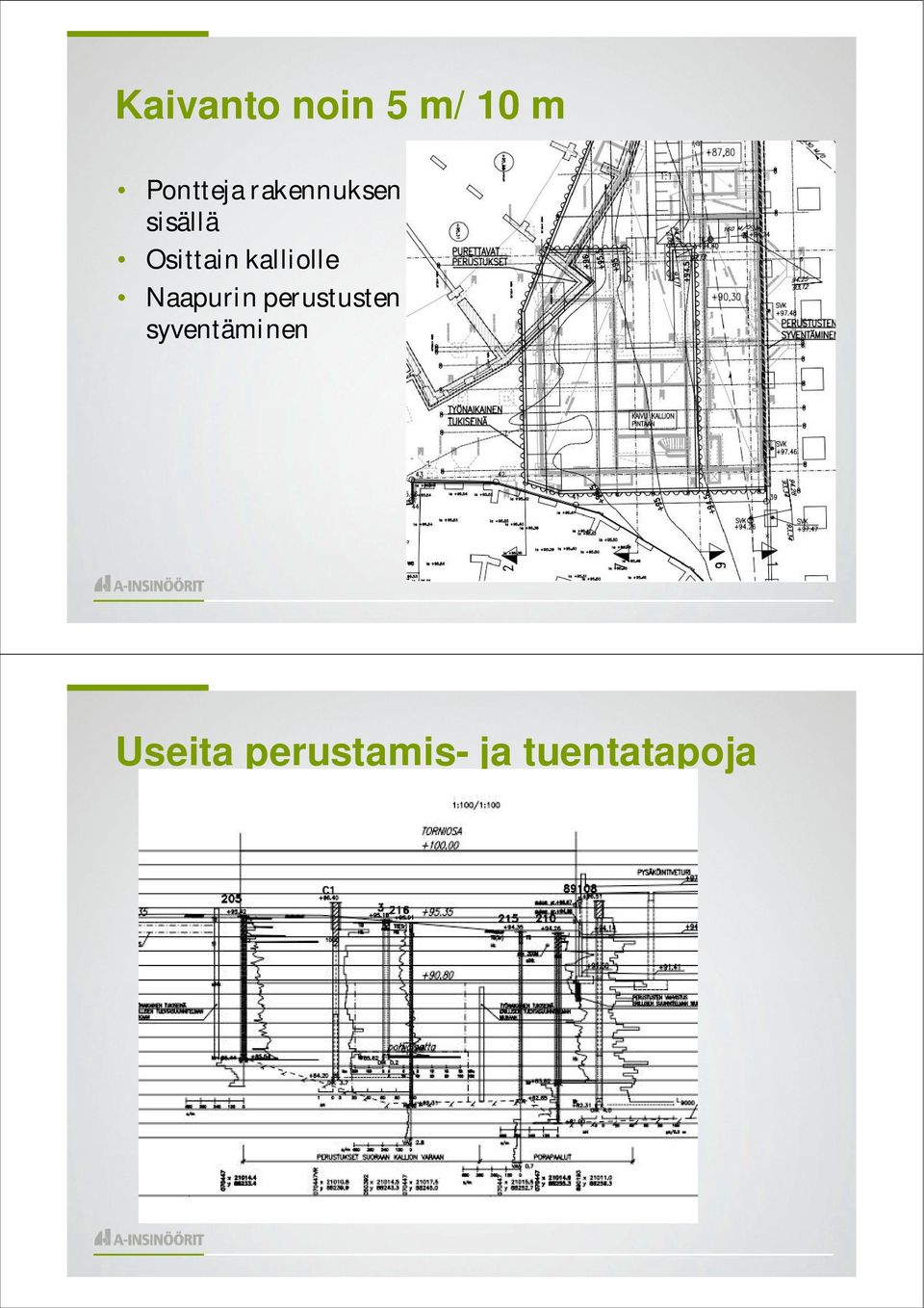 kalliolle Naapurin perustusten