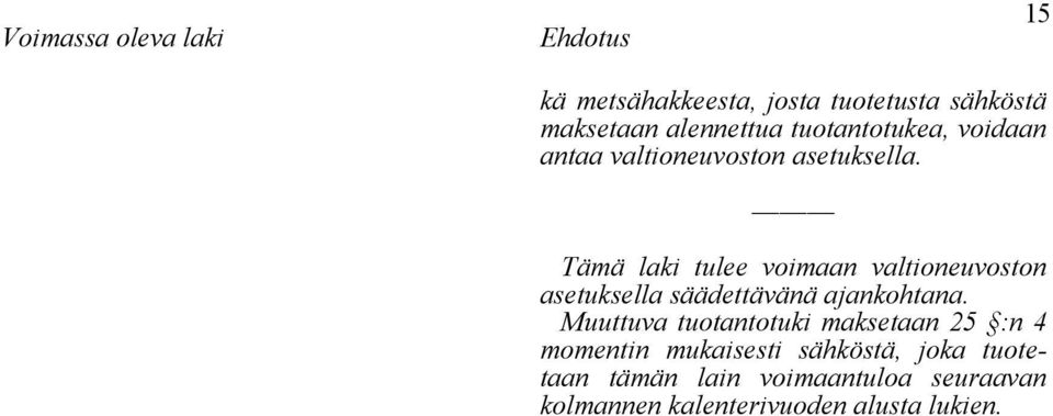 Tämä laki tulee voimaan valtioneuvoston asetuksella säädettävänä ajankohtana.