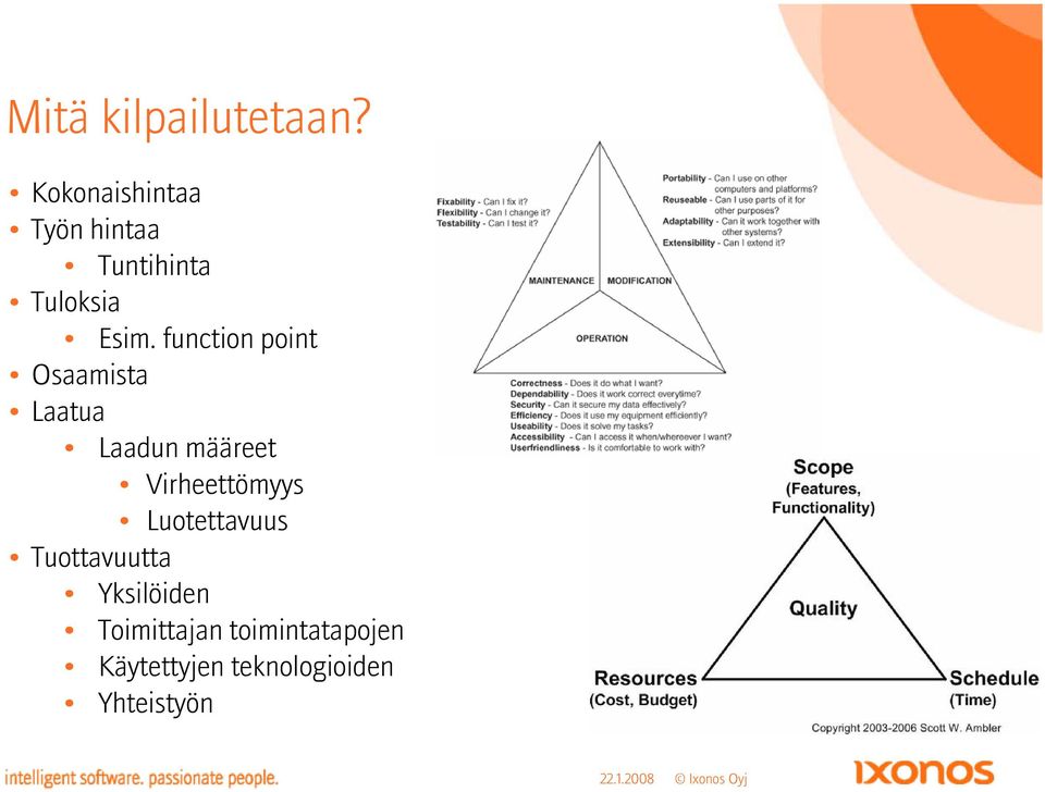 function point Osaamista Laatua Laadun määreet