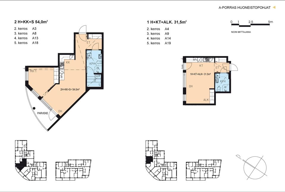 kerros A18 1 H+KT+ALK. 31,5m 2 2. kerros A4 3.