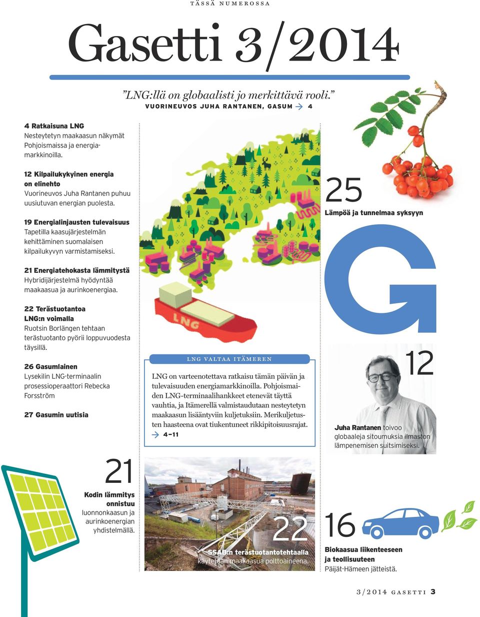 19 Energialinjausten tulevaisuus Tapetilla kaasujärjestelmän kehittäminen suomalaisen kilpailukyvyn varmistamiseksi.