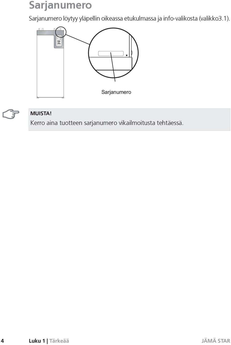 (valikko3.1). MUISTA!