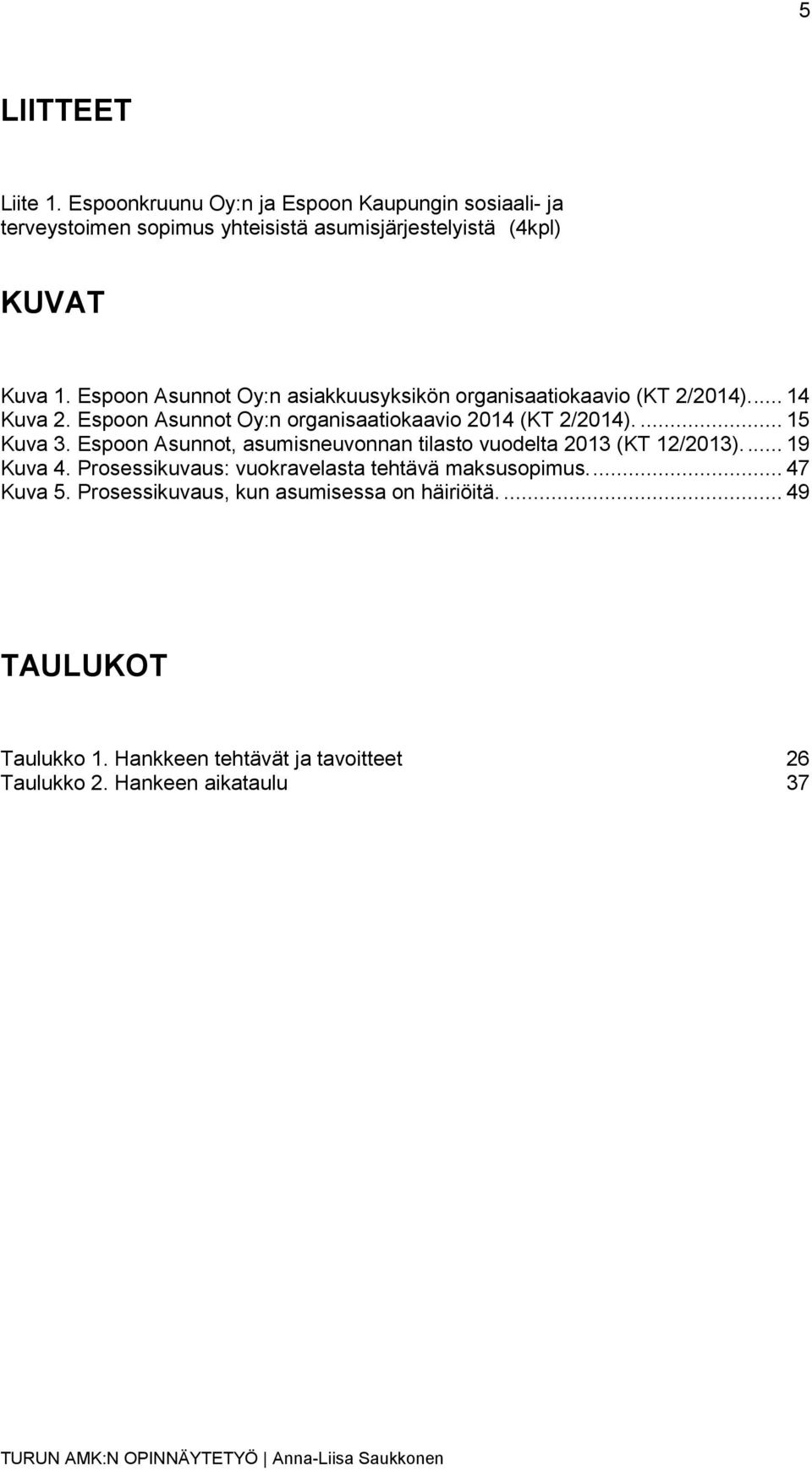 ... 15 Kuva 3. Espoon Asunnot, asumisneuvonnan tilasto vuodelta 2013 (KT 12/2013).... 19 Kuva 4.