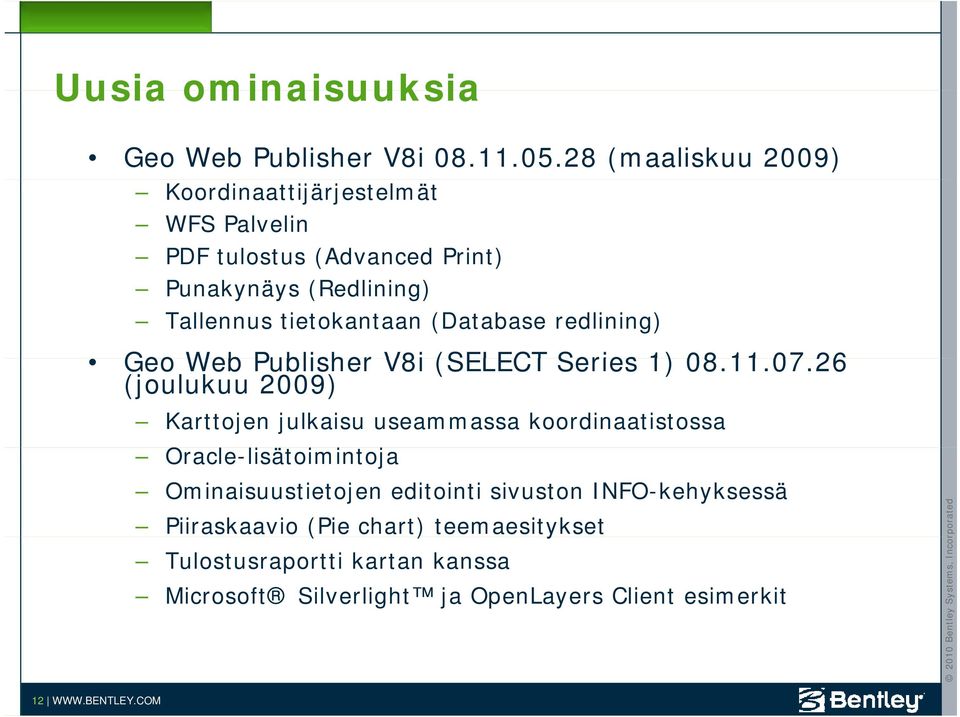 (Database redlining) Geo Web Publisher V8i (SELECT Series 1) 08.11.07.