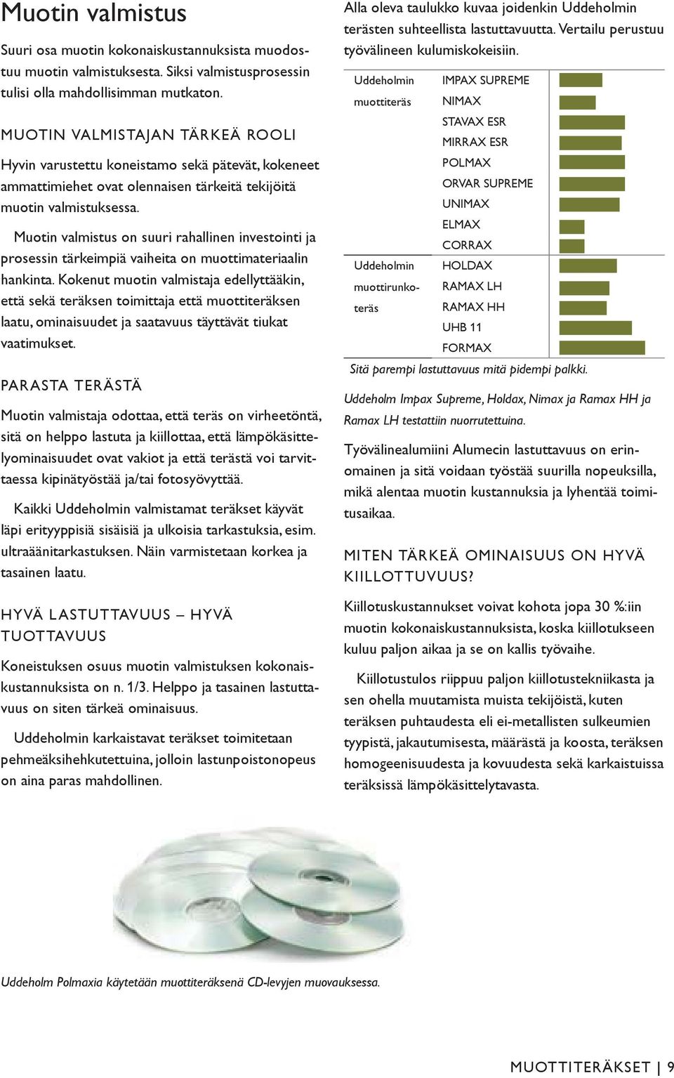 Muotin valmistus on suuri rahallinen investointi ja prosessin tärkeimpiä vaiheita on muottimateriaalin hankinta.