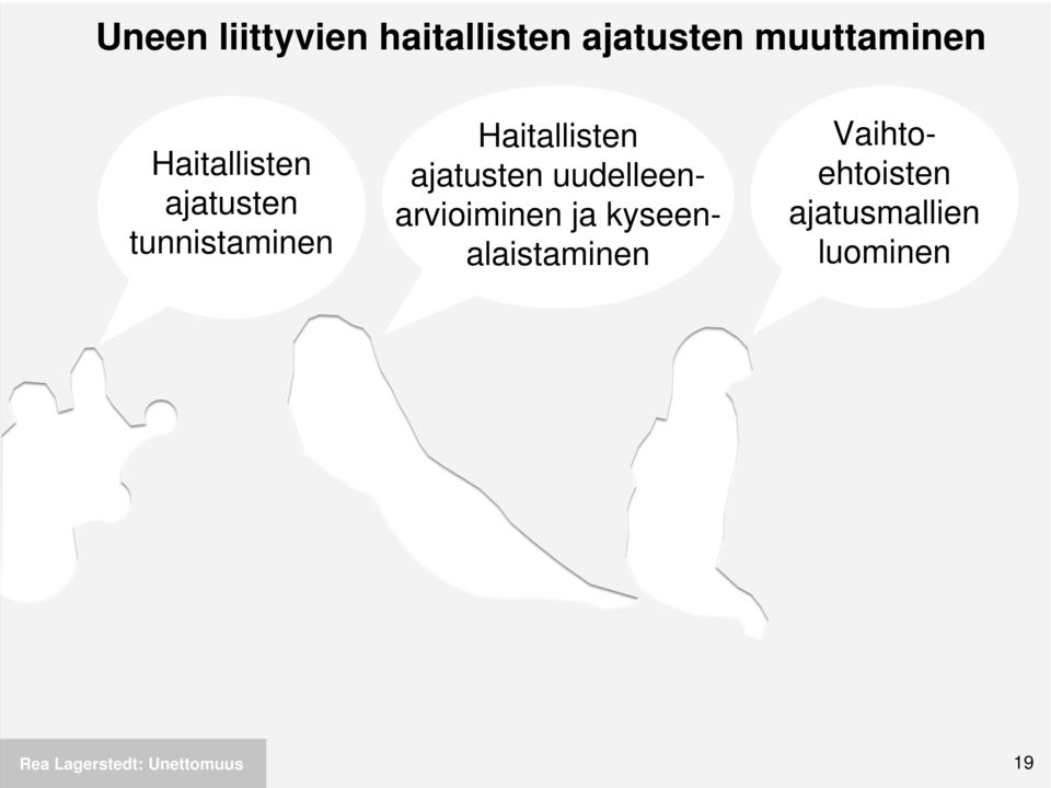 Haitallisten ajatusten uudelleenarvioiminen ja