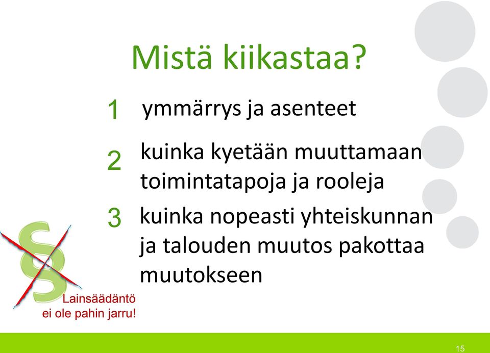 muuttamaan toimintatapoja ja rooleja 3