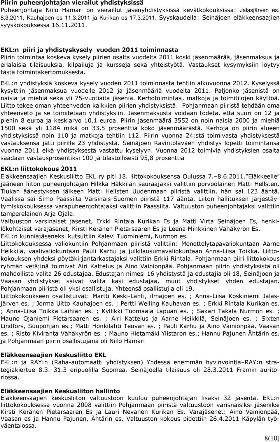 ja Kurikan es 17.3.2011.