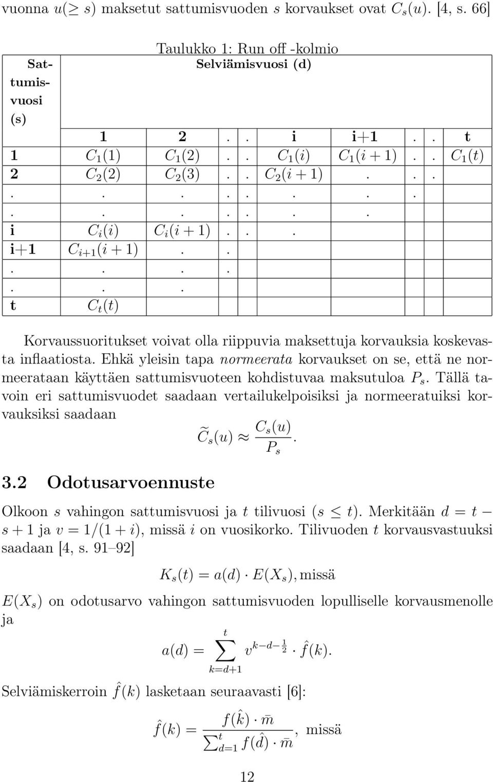 ........ t C t (t) Korvaussuoritukset voivat olla riippuvia maksettuja korvauksia koskevasta inflaatiosta.