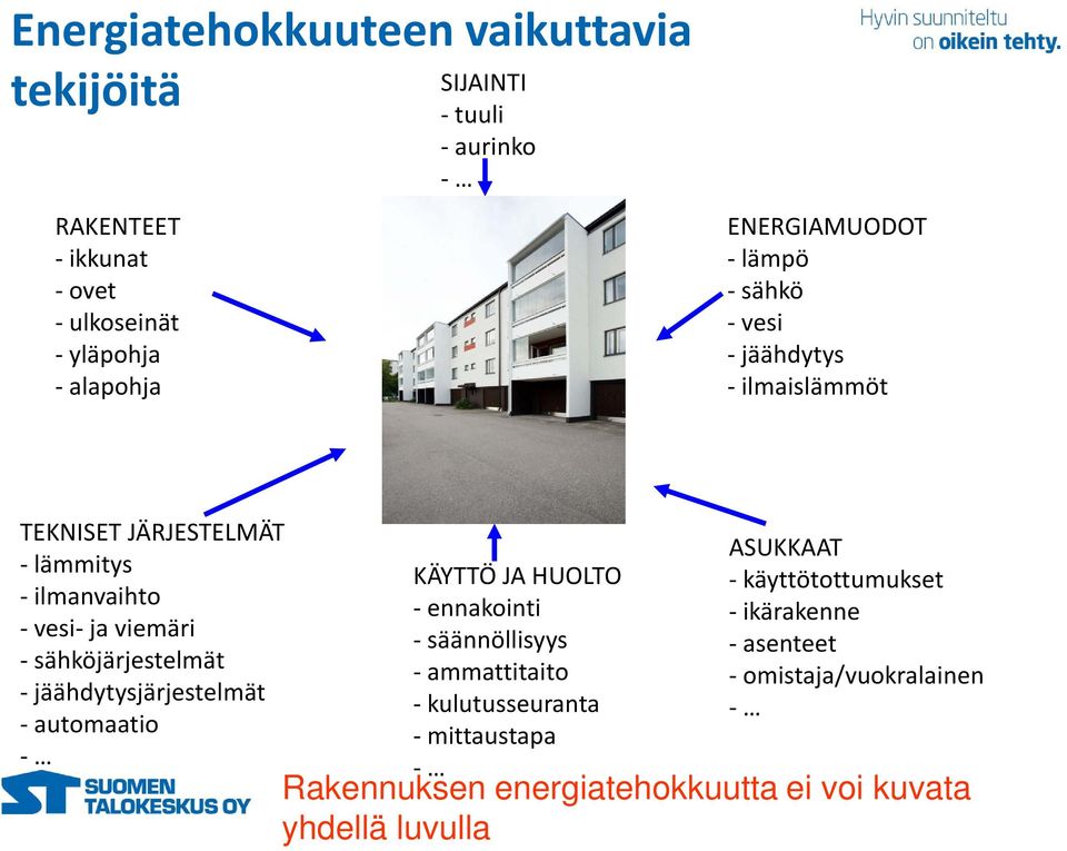 sähköjärjestelmät - jäähdytysjärjestelmät - automaatio - KÄYTTÖ JA HUOLTO - ennakointi - säännöllisyys - ammattitaito - kulutusseuranta -