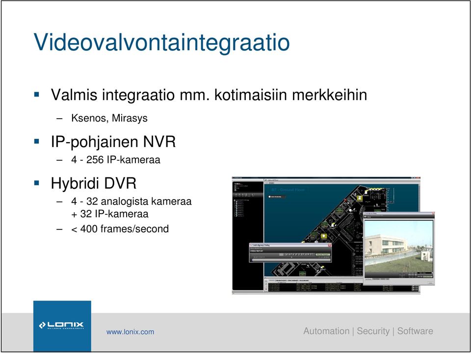 IP-pohjainen NVR 4-256 IP-kameraa Hybridi DVR
