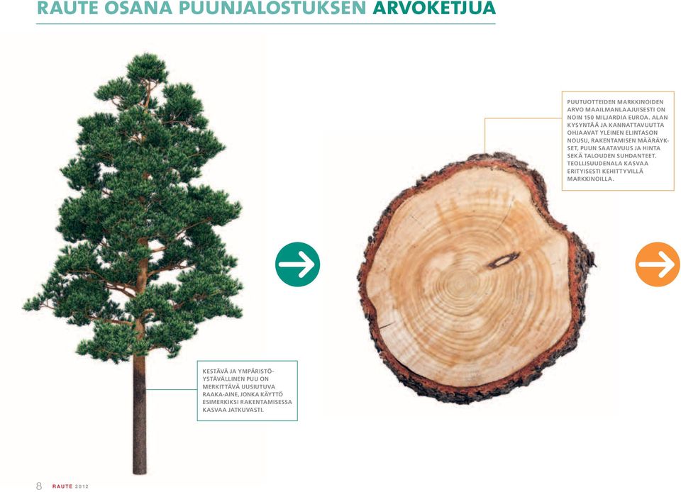 Alan kysyntää ja kannattavuutta ohjaavat yleinen elintason nousu, rakentamisen määräykset, puun saatavuus ja hinta