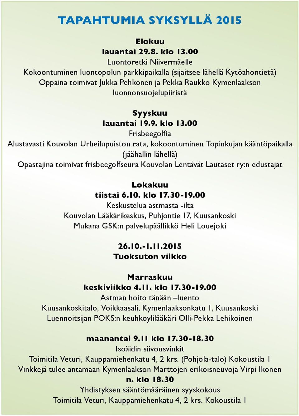 lauantai 19.9. klo 13.