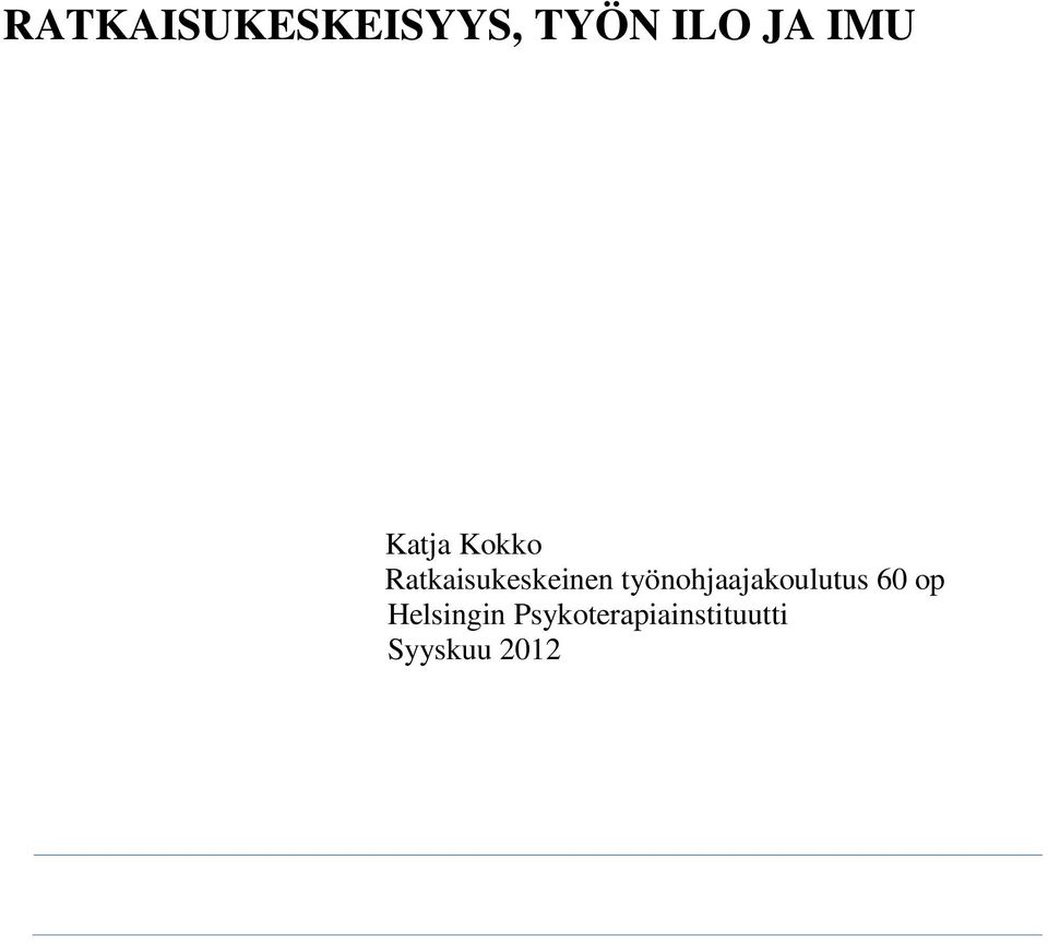 työnohjaajakoulutus 60 op