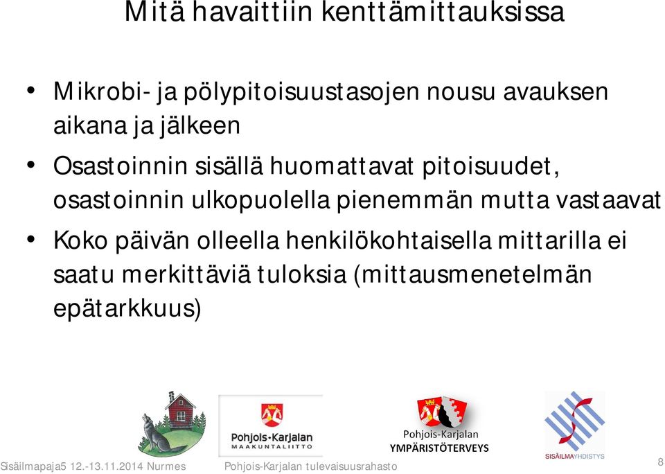 vastaavat Koko päivän olleella henkilökohtaisella mittarilla ei saatu merkittäviä tuloksia