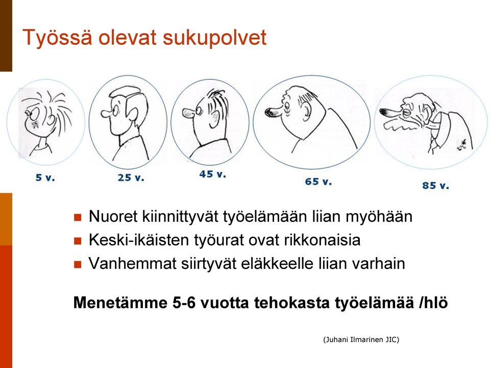 Vanhemmat siirtyvät eläkkeelle liian varhain Menetämme