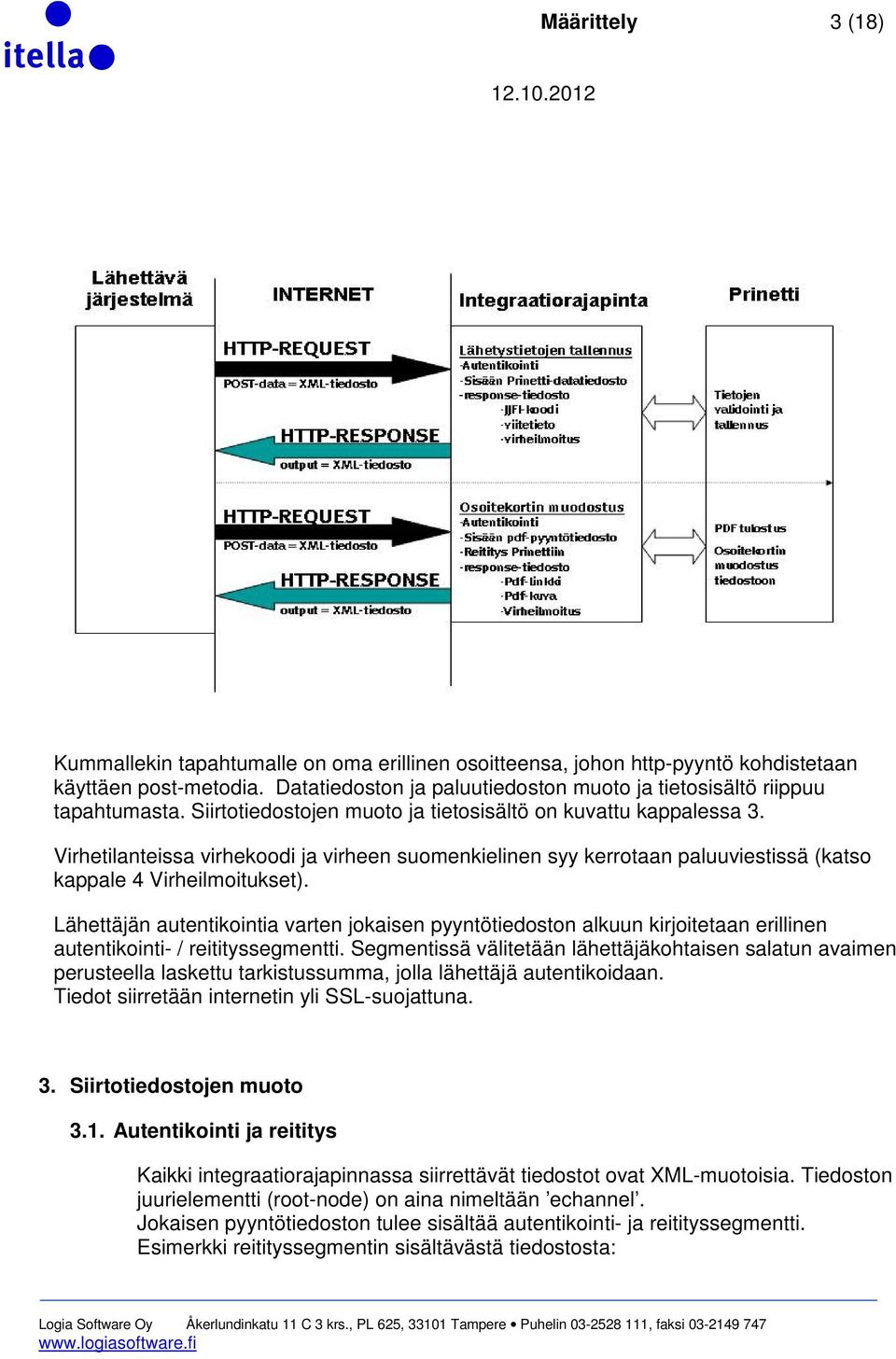 Virhetilanteissa virhekoodi ja virheen suomenkielinen syy kerrotaan paluuviestissä (katso kappale 4 Virheilmoitukset).
