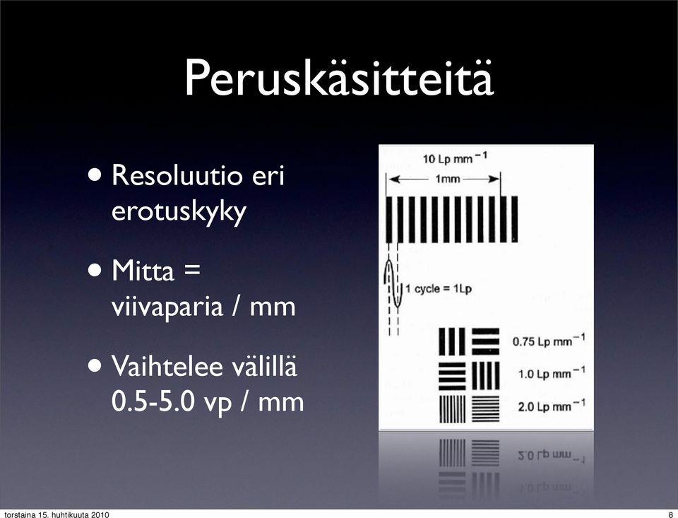 Mitta = viivaparia / mm