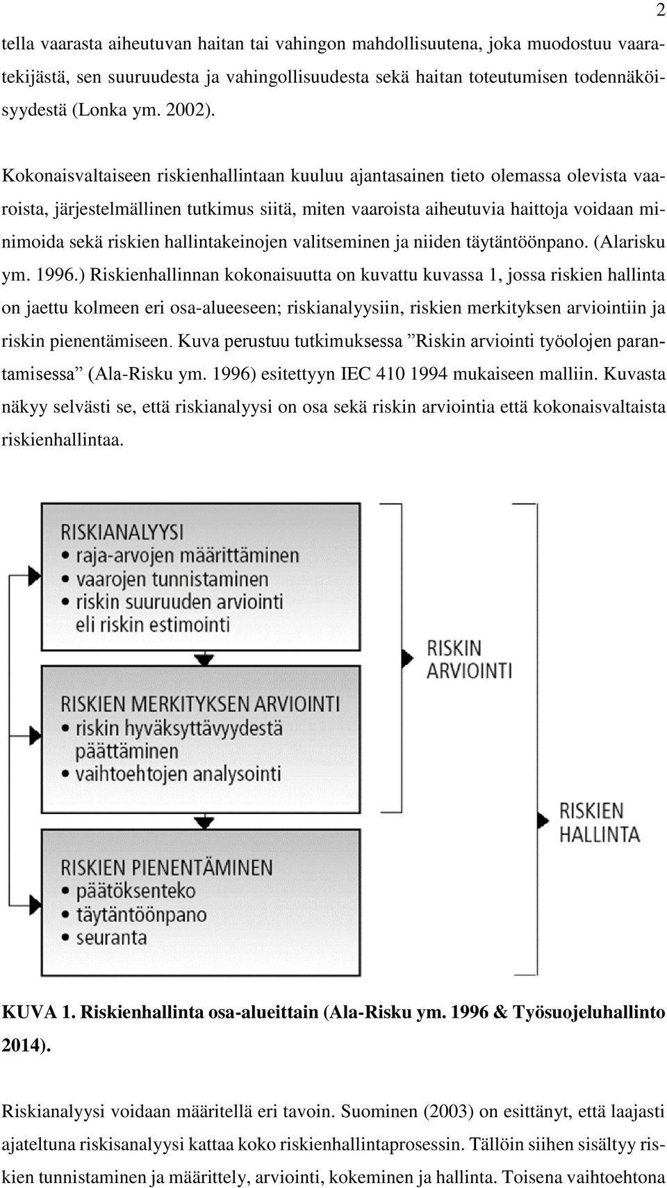 hallintakeinojen valitseminen ja niiden täytäntöönpano. (Alarisku ym. 1996.