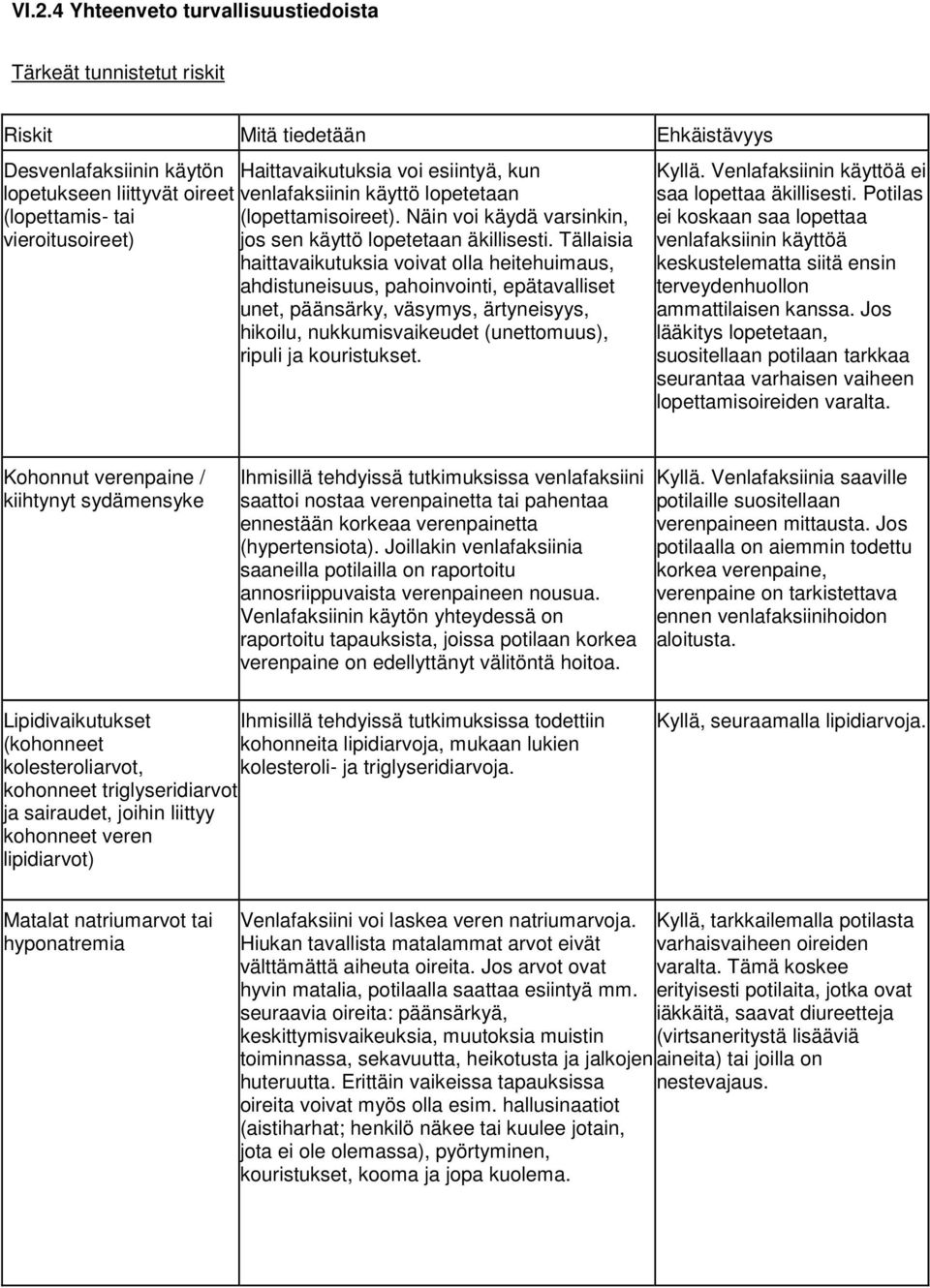 Tällaisia haittavaikutuksia voivat olla heitehuimaus, ahdistuneisuus, pahoinvointi, epätavalliset unet, päänsärky, väsymys, ärtyneisyys, hikoilu, nukkumisvaikeudet (unettomuus), ripuli ja