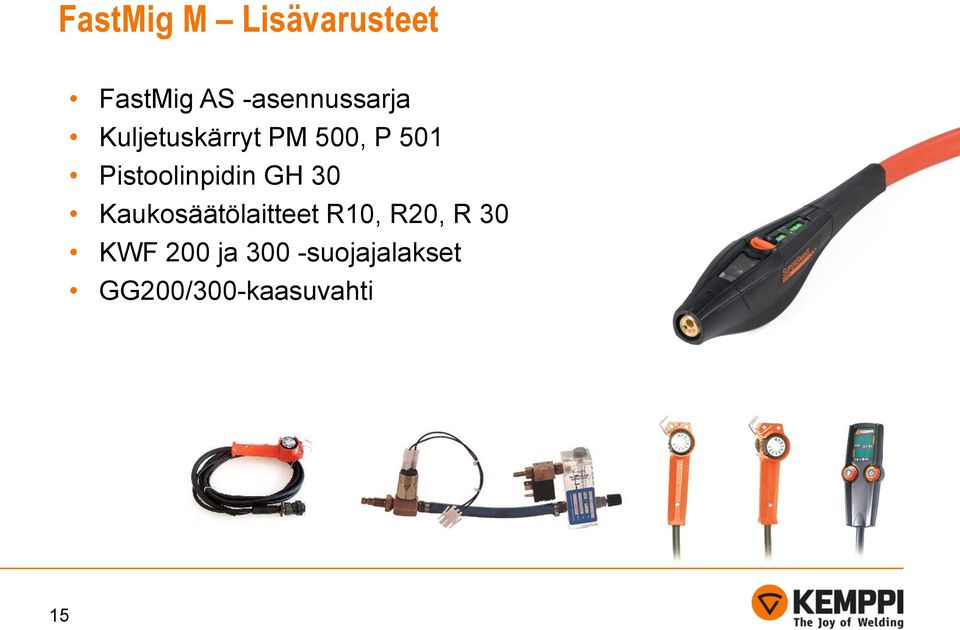 Pistoolinpidin GH 30 Kaukosäätölaitteet R10,