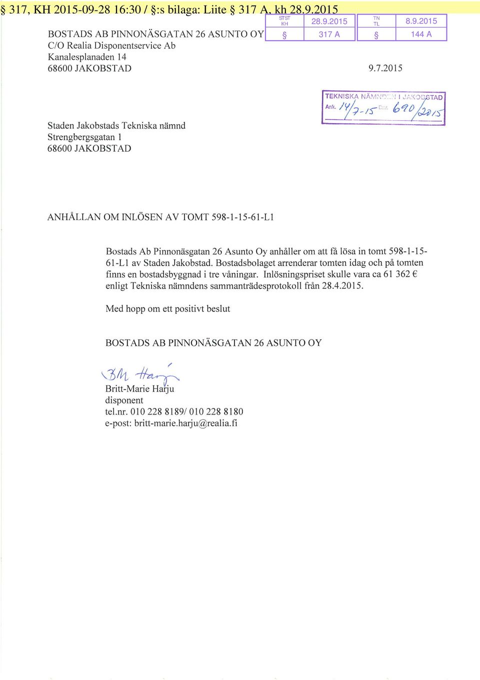 Liite 317 A, kh 28.9.