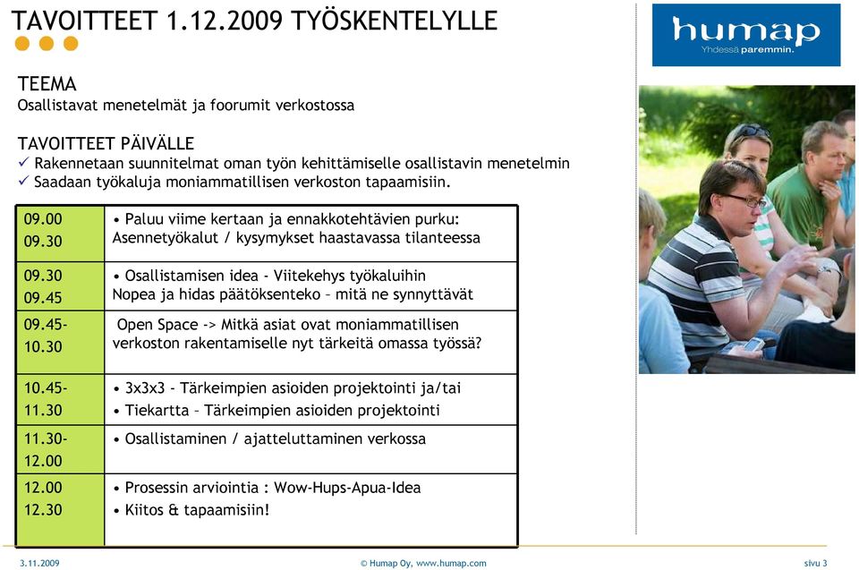 moniammatillisen verkoston tapaamisiin. 10.45-11.0 11.0-12.00 12.00 12.0 09.00 09.0 09.0 09.45 09.45-10.