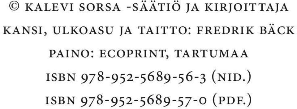 Paino: Ecoprint, Tartumaa ISBN