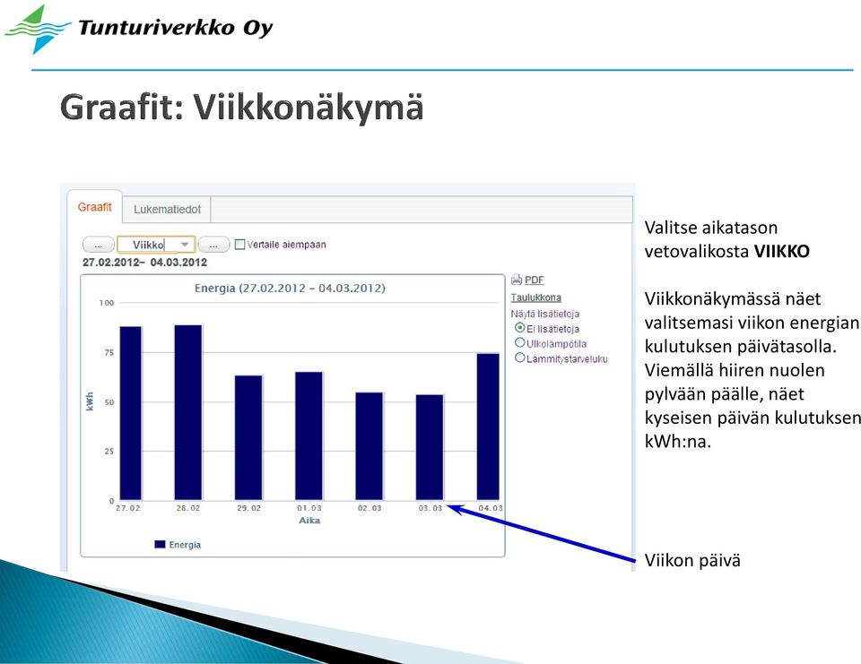 kulutuksen päivätasolla.