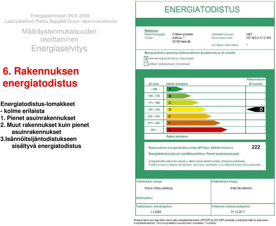 osoittaminen Energiaselvitys 6.