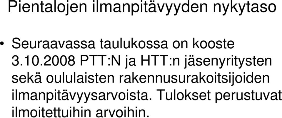 2008 PTT:N ja HTT:n jäsenyritysten sekä oululaisten