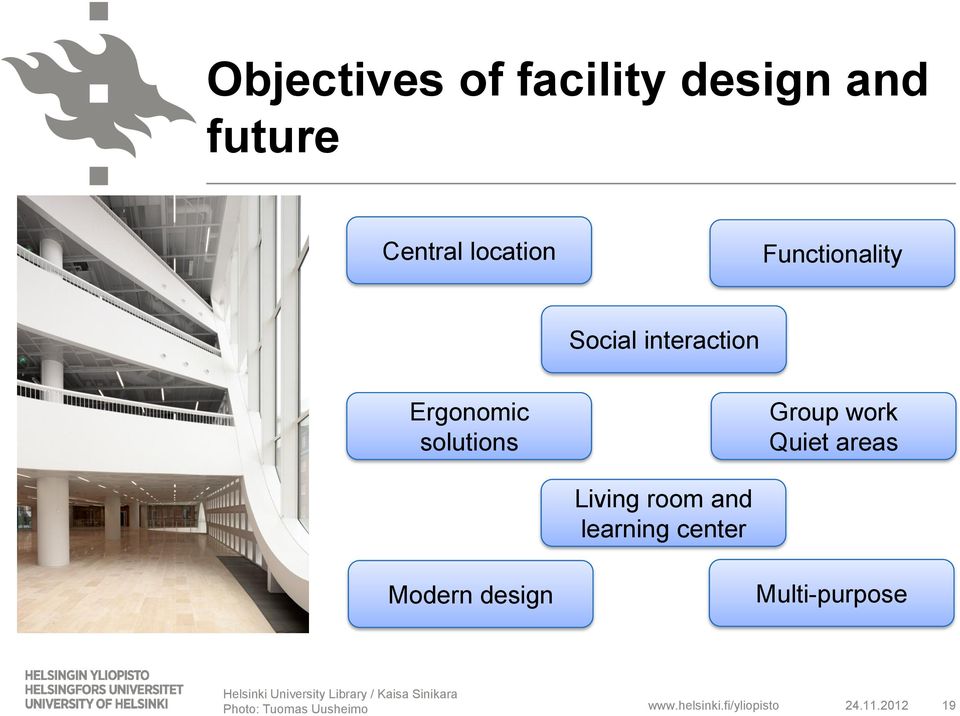 and learning center Modern design Multi-purpose Helsinki University Library