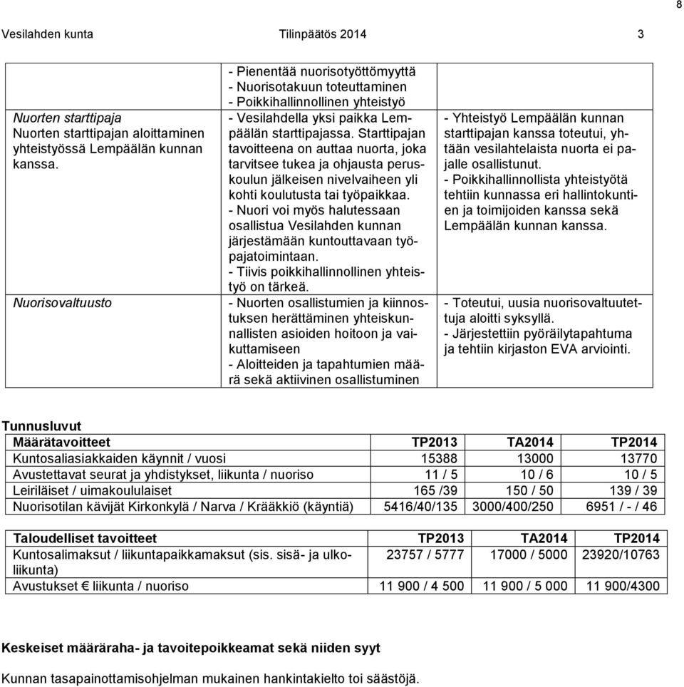 Starttipajan tavoitteena on auttaa nuorta, joka tarvitsee tukea ja ohjausta peruskoulun jälkeisen nivelvaiheen yli kohti koulutusta tai työpaikkaa.