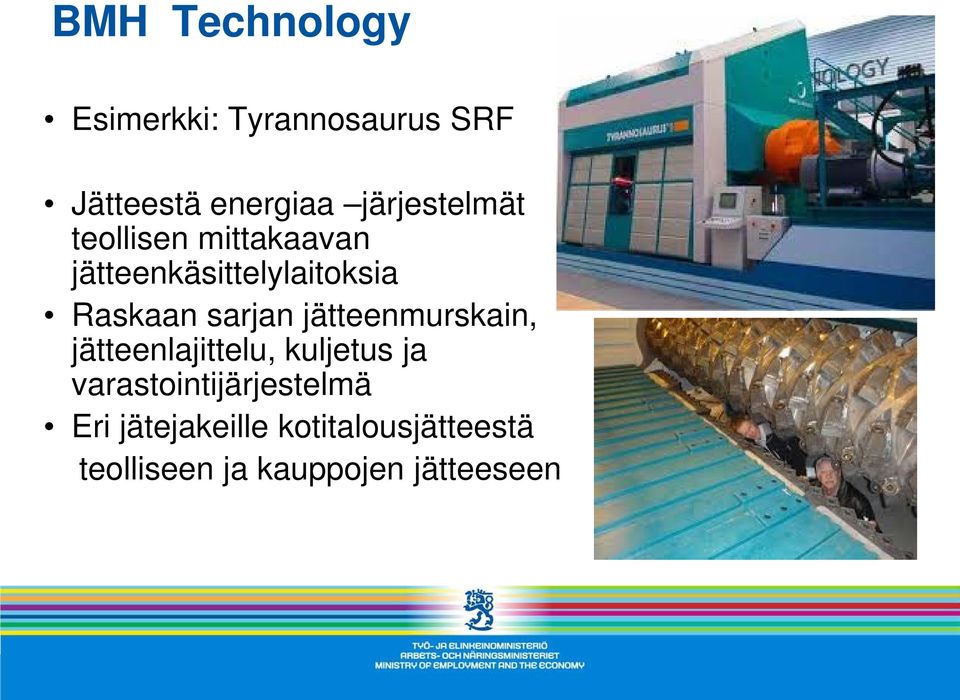 sarjan jätteenmurskain, jätteenlajittelu, kuljetus ja