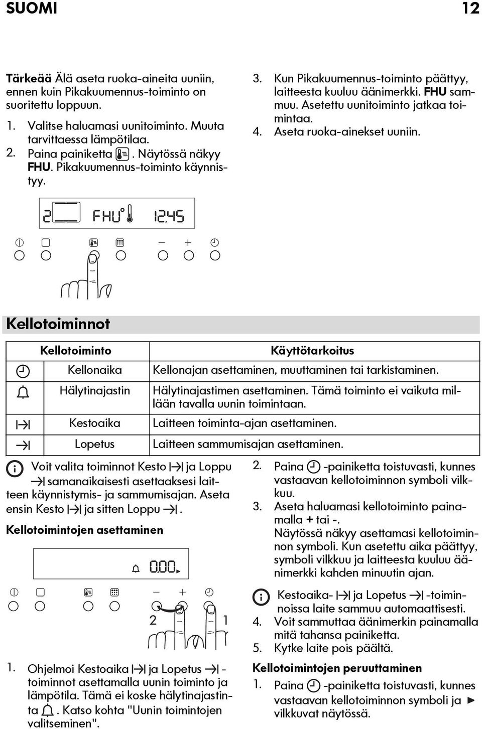 Aseta ruoka-ainekset uuniin.