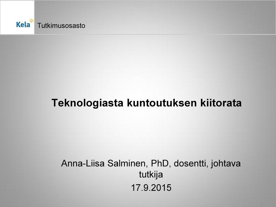 Anna-Liisa Salminen, PhD,