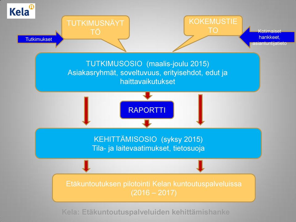 haittavaikutukset RAPORTTI KEHITTÄMISOSIO (syksy 2015) Tila- ja laitevaatimukset,