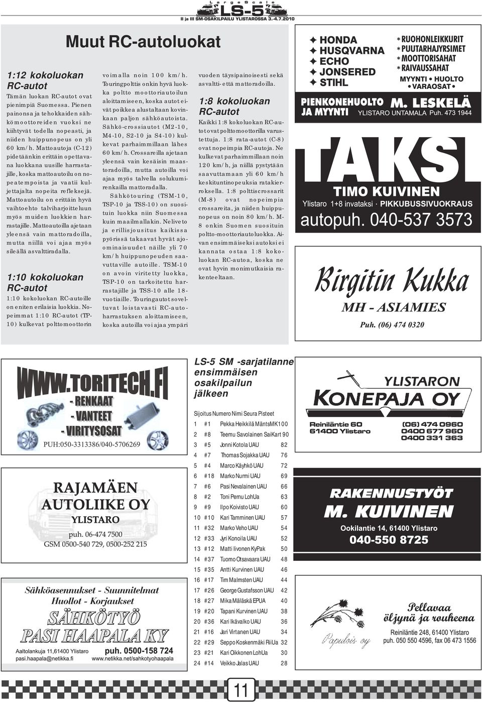 Mattoautoja (C-12) pidetäänkin erittäin opettavana luokkana uusille harrastajille, koska mattoautoilu on nopeatempoista ja vaatii kuljettajalta nopeita refleksejä.