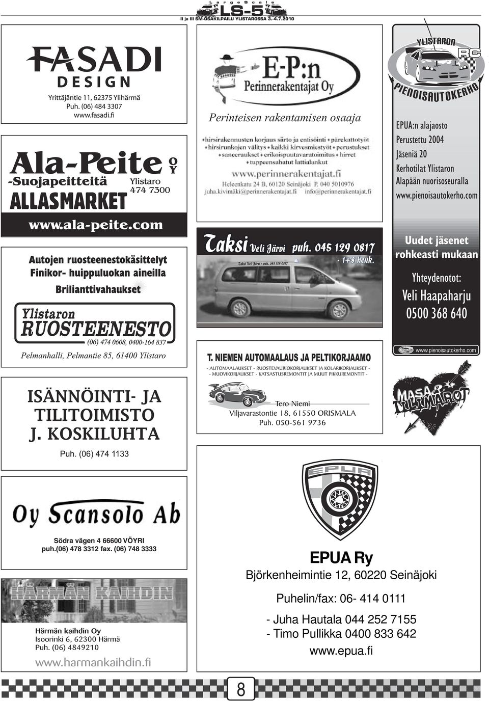 8 EPUA Ry Björkenheimintie 12, 60220 Seinäjoki Puhelin/fax: