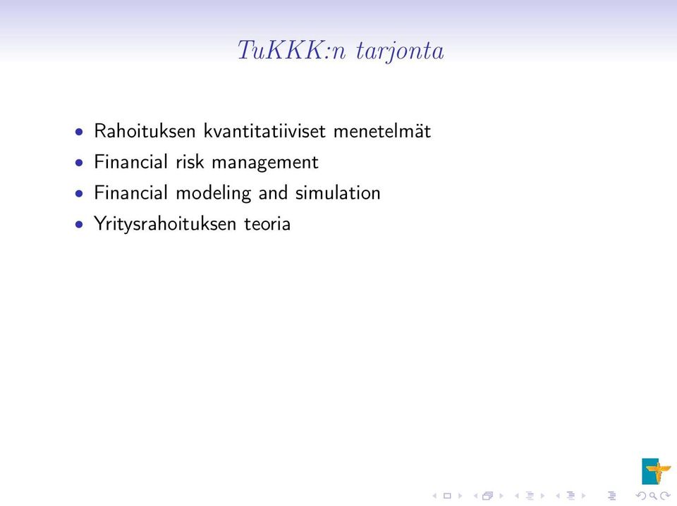 Financial risk management Financial