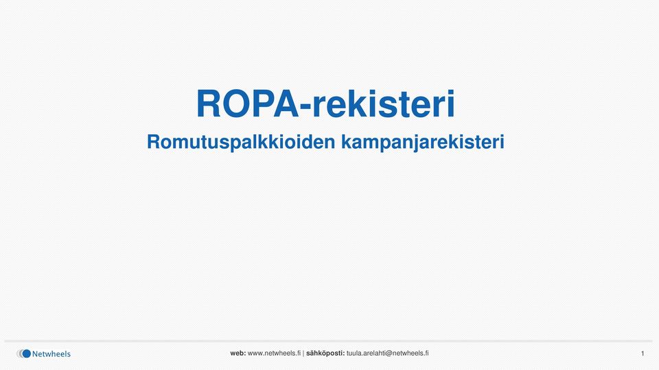 kampanjarekisteri web: www.