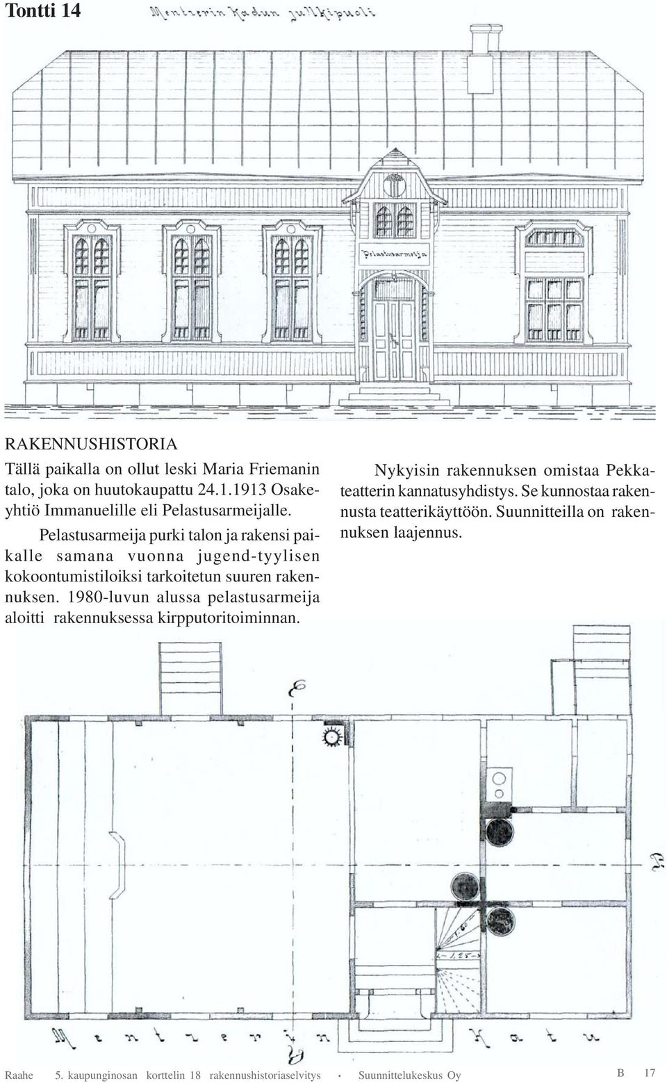 1980-luvun alussa pelastusarmeija aloitti rakennuksessa kirpputoritoiminnan. Nykyisin rakennuksen omistaa Pekkateatterin kannatusyhdistys.