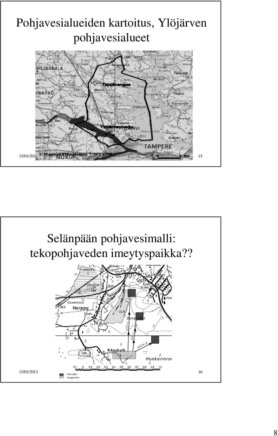 Huttula 15 Selänpään pohjavesimalli: