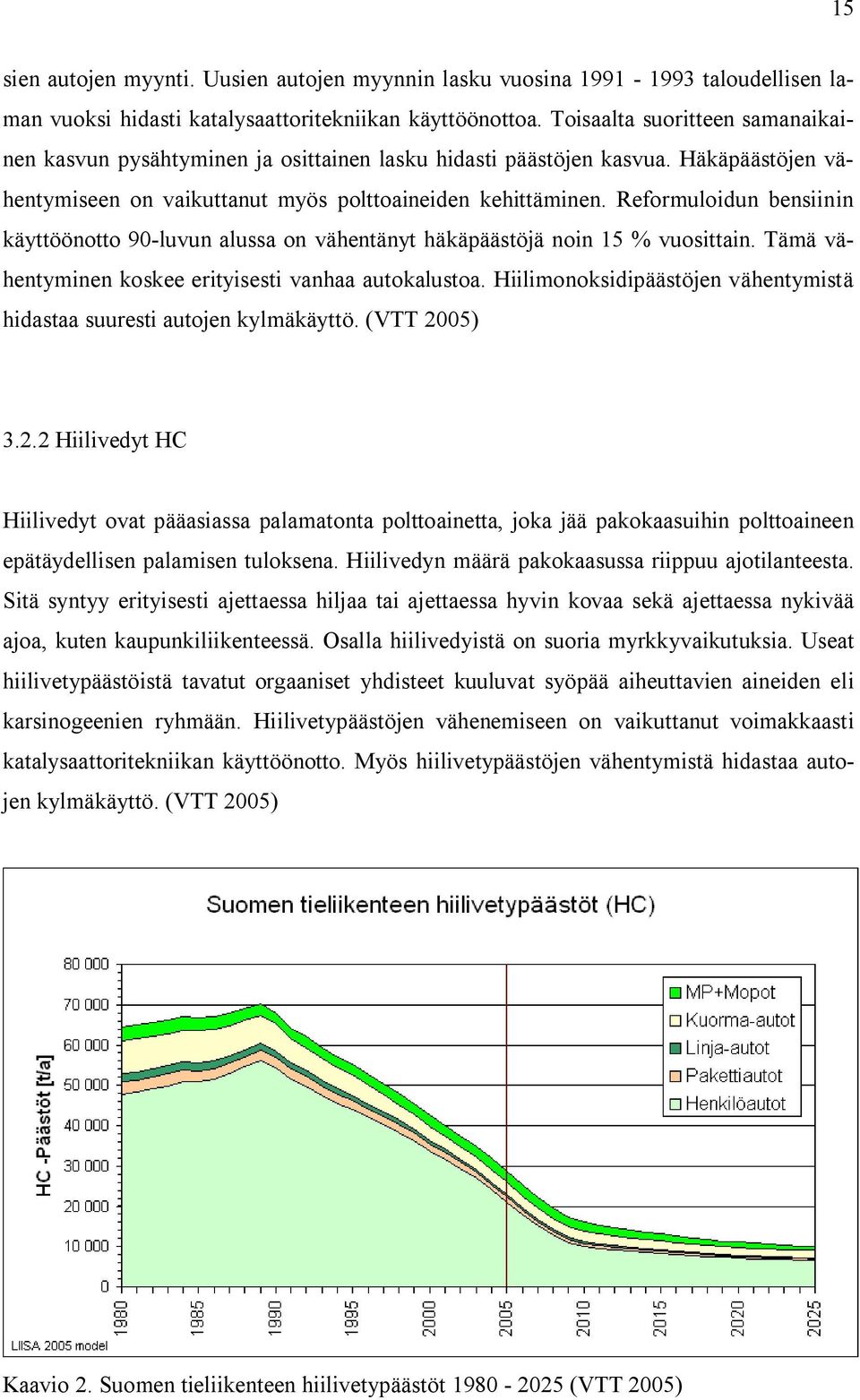 Reformuloidun bensiinin käyttöönotto 90-luvun alussa on vähentänyt häkäpäästöjä noin 15 % vuosittain. Tämä vähentyminen koskee erityisesti vanhaa autokalustoa.