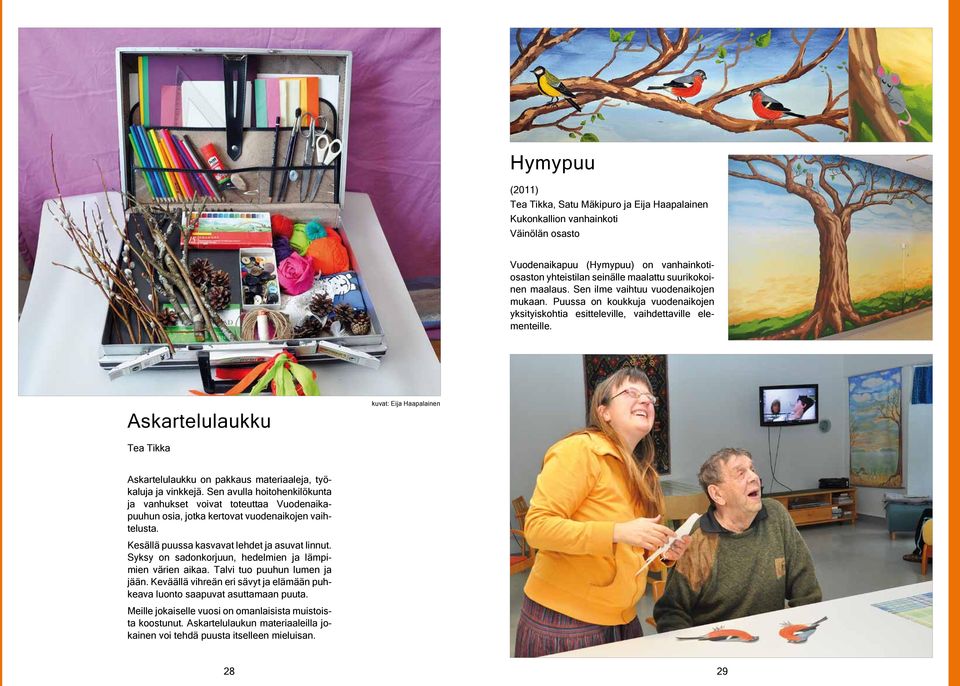 Askartelulaukku kuvat: Eija Haapalainen Tea Tikka Askartelulaukku on pakkaus materiaaleja, työkaluja ja vinkkejä.