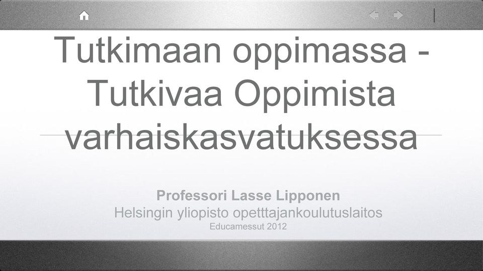 Professori Lasse Lipponen Helsingin