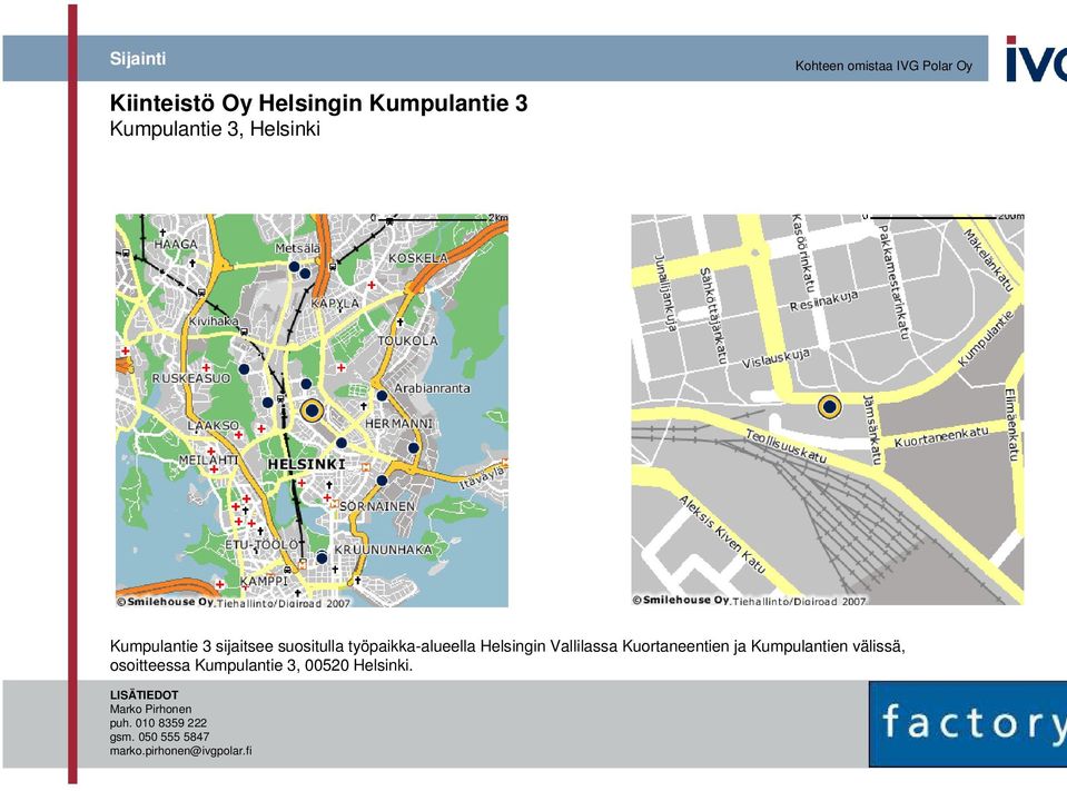 Vallilassa Kuortaneentien ja Kumpulantien