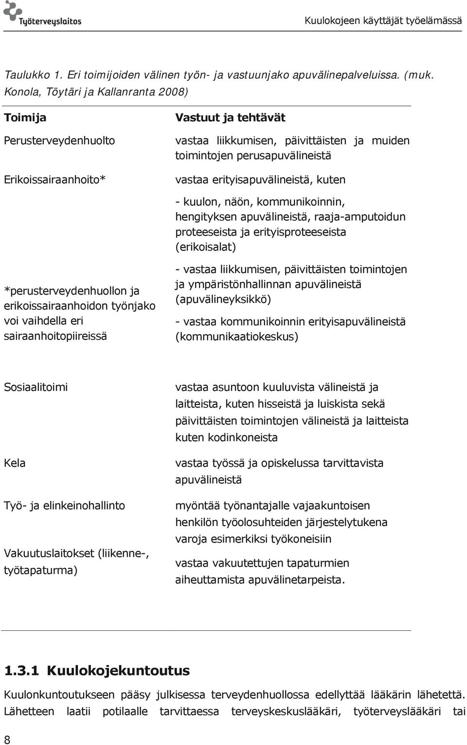 erityisapuvälineistä, kuten - kuulon, näön, kommunikoinnin, hengityksen apuvälineistä, raaja-amputoidun proteeseista ja erityisproteeseista (erikoisalat) *perusterveydenhuollon ja