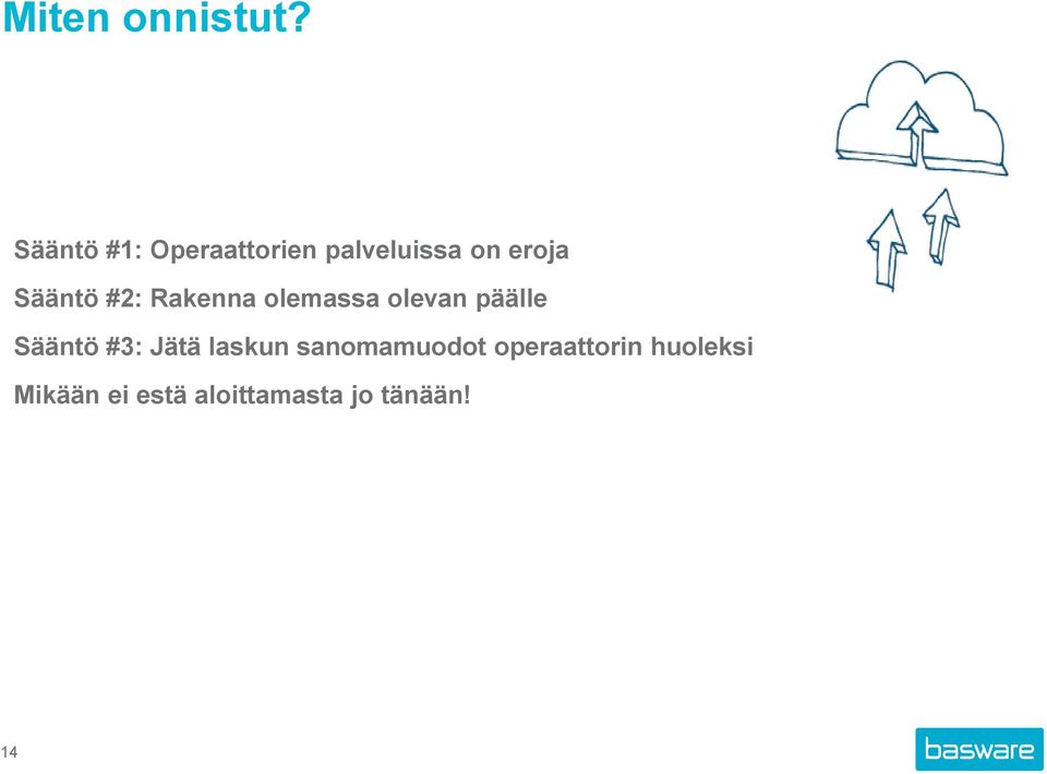 Sääntö #2: Rakenna olemassa olevan päälle Sääntö