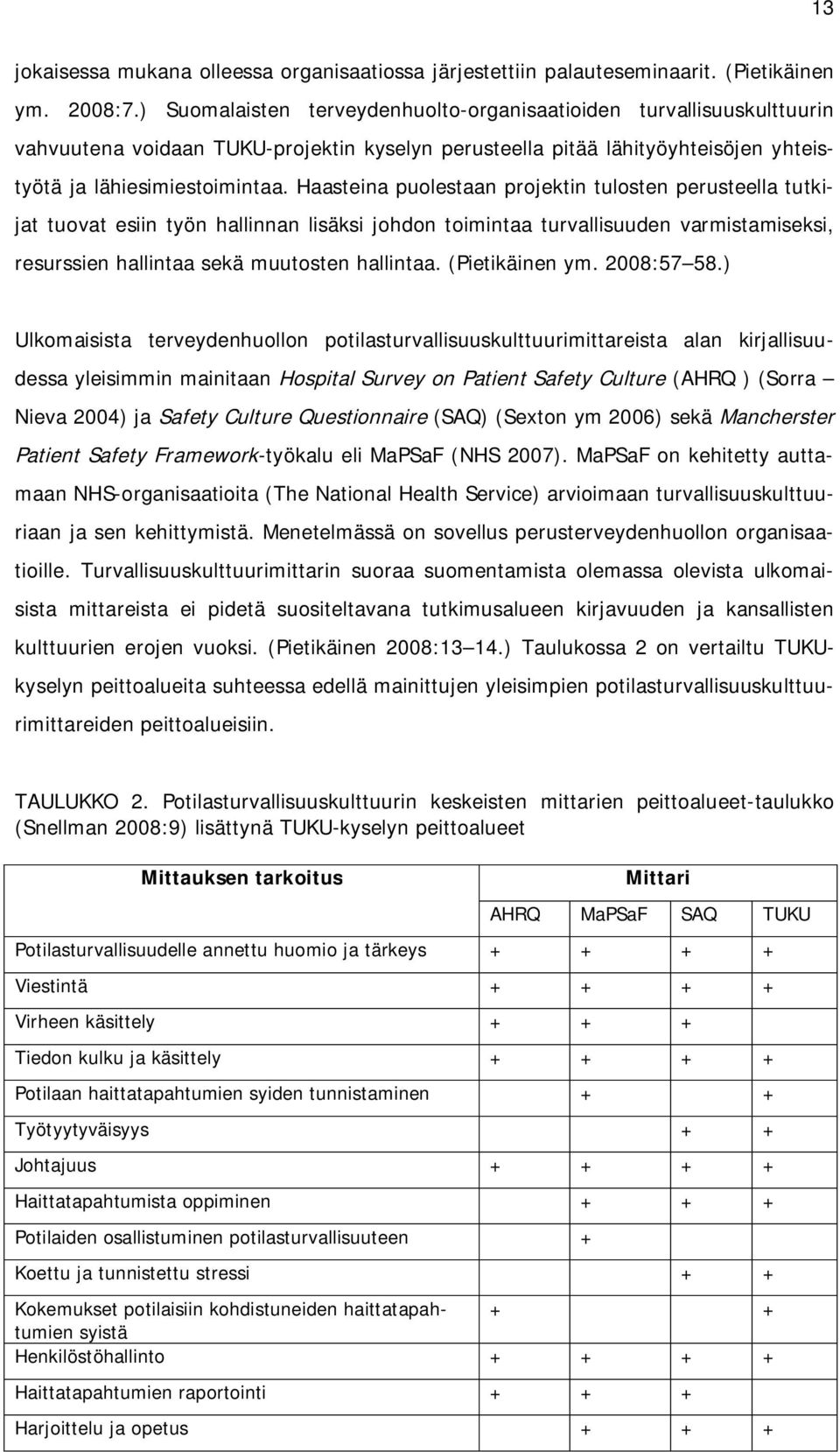 Haasteina puolestaan projektin tulosten perusteella tutkijat tuovat esiin työn hallinnan lisäksi johdon toimintaa turvallisuuden varmistamiseksi, resurssien hallintaa sekä muutosten hallintaa.